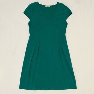 Boden Seersucker Jersey Tea Dress Bright Emerald 12L Long
